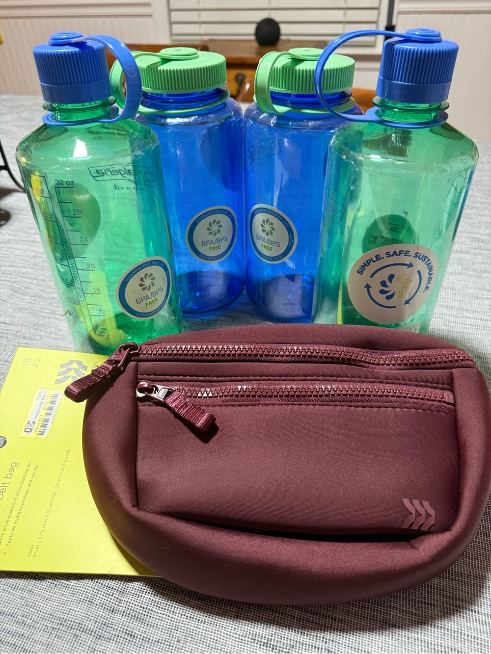 Nalgene Water Bottles 2 wide Mouth & 2
Narrow Mouth & New Belt Bag All New